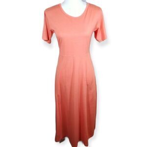 LAURA GAYLE PEACH DRESS SZ.PS EUC